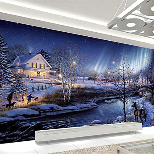 RAILONCH DIY Diamond Painting 5D Winternacht Diamant Painting Full Drill Stickerei Groß Bilder Diamonds Malerei für Home Wand Dekor (100x60cm) von RAILONCH