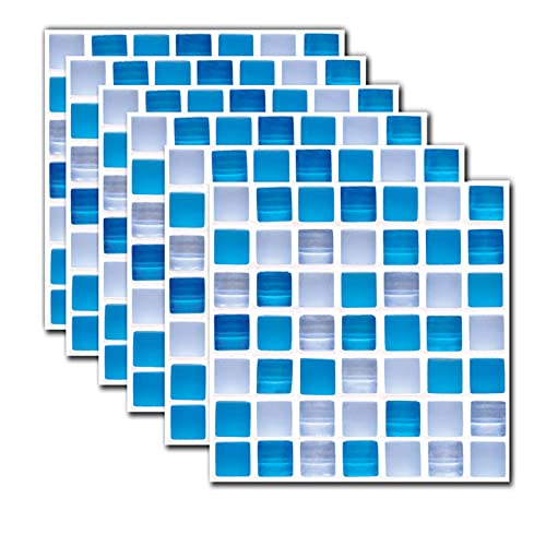 RAILONCH Klebefolie Mosaik-Optik, 12/24pcs 20x20 cm Selbstklebend Fliesenaufkleber, PVC Wasserdicht Fliesensticker Deko Fliesen Folie für Bad Küche (726,24) von RAILONCH