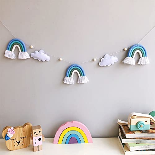 RAILONCH Makramee Regenbogen Wandbehang Dekoration Böhmische Handgefertiges Wandteppich Kinderzimmer Wanddeko Home Deko Tapisserie (Stil 2) von RAILONCH