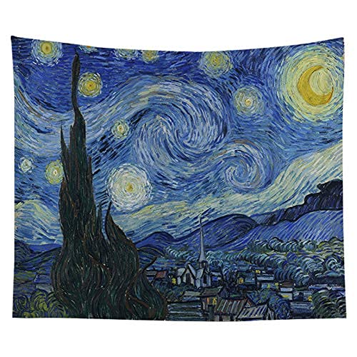 RAILONCH Wandteppich, Van Gogh Malerei Tapisserie Wandbehang, Wandtuch, Ölgemälde Wanddekoration, für Schlafzimmer, Wohnzimmer (CGT034-2,130 x150 cm) von RAILONCH