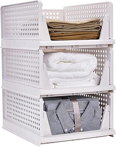 RAIN QUEEN Faltbar Kleiderschrank Aufbewahrungsboxen Organizer Regal Schrank für Küche,Schlafzimmer Badezimmer (Weiß, Extra groß 3er) … von RAIN QUEEN