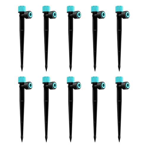 Rain Seer Stream Quick-Connect Tropfbewässerungsstrahler, anpassbar für 6 mm Tropfbewässerungsschläuche für Gartenbewässerungssystem (10 Stück) von RAIN SEER