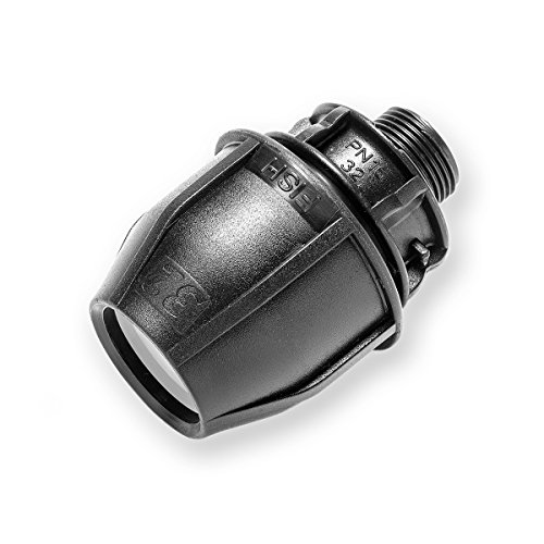 PE Verschraubung AG 32mm x 1 Zoll Fitting für PE-Rohren 32-H von RAINBEAM