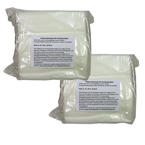 ZVG 80 Stück Viskose Politurtücher für Waffenpflege Waffenpflegetuch Reinigungstuch - Reinigen weiß, lösungsmittelbeständig, saugstark, fusselfrei, mehrfach verwendbar, 38 x 35 cm 2 Packungen ZVG 80 Stück Viskose Politurtücher für Waffenpflege Waffenpflegetuch Reinigungstuch - Reinigen weiß, lösungsmittelbeständig, saugstark, fusselfrei, mehrfach verwendbar, 38 x 35 cm 2 Packungen von RAINBEAM