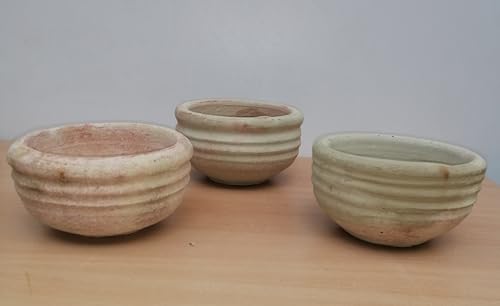 terracotta-toepfe-de Aktion 2.Wahl !!3 er Set kleine rustikale Pflanzschalen je ca. 15cm Außendurchmesser aus Terracotta Blumentopf Pflanzgefäß für Garten Balkon Terrasse Mediterran von terracotta-toepfe-de