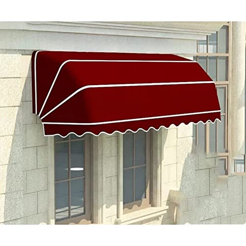 RAINCL Fenstermarkise Mit Aluminium-Halterung- Tür Vordach Abdeckung- Außen Vordertür Veranda Vordach- UV-Regen-Schnee-Sonnenlicht-Schutz Sonnenschirm Vollständig (Color : Red, Size : 70x50x50cm) von RAINCL