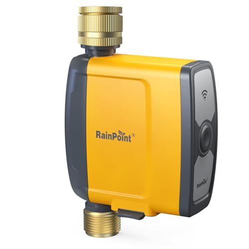 RAINPOINT Bewässerungscomputer WLAN mit Reinem Messing-Einlass und -auslass, ohne WiFi Hub, Muss mit TWG004WRF WiFi-Hub Verwendet Werden (Nur 2,4 GHz WLAN) von RAINPOINT