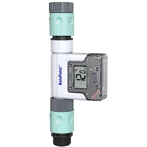 RAINPOINT Wasserzähler WLAN, Praktischer Wasseruhr für Garten,zur Kontrolle des Wasserverbrauchs, Wassermengenzähler für Wasserhahn/Verbrauchsgerät Nur Wasserzähler von RAINPOINT