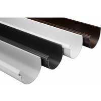 Dachrinnen Sparpaket - 90mm, stabiler Kunststoff PVC-U - RainWay S: Grau, 30 Meter / 15 Stück von RAINWAY