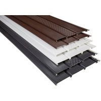 Kunststoffpaneele und Zubehör, PVC-U Dachunterschlag Unterdachverkleidung, RainWay Soffit: braun, 1 Paneel - 2m perforiert von RAINWAY