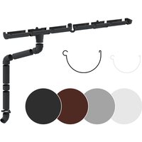 Rainway - Regenrinnen Komplettset Dachflächen 100m² pvc in 4 Farben l: Anthrazit, Komplettes Set - 4 Meter Rainway - Regenrinnen Komplettset Dachflächen 100m² pvc in 4 Farben l: Anthrazit, Komplettes Set - 4 Meter von RAINWAY