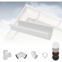 Regenrinnen Komponenten Dachflächen 100m² PVC in 4 Farben RainWay S: Weiß, Dachrinne Regenrinnen Komponenten Dachflächen 100m² PVC in 4 Farben RainWay S: Weiß, Dachrinne von RAINWAY