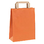 RAJA Tragetasche Papier Orange 12 x 35 x 26 cm 50 Stück von RAJA