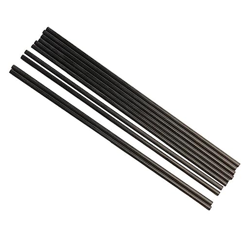 Kohlefaser-Stäbe, solide Kohlefaser-Stange 1 mm 2 mm 3 mm 4 mm 5 mm 6 mm 7 mm 8 mm 9 mm 18 mm Länge 500 mm Verstärkungsstabstärke geringes Gewicht für Heimwerker (Farbe: 6 x 500 mm 1 Stück) von RajoNN