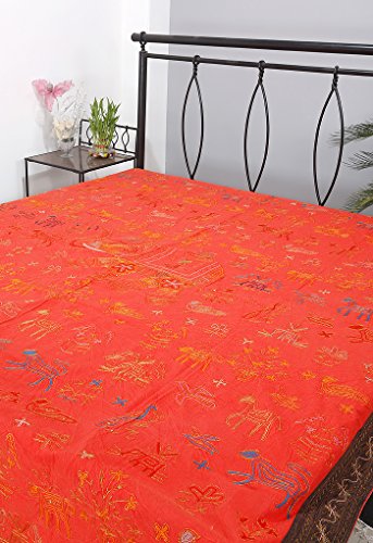 Rajrang Bestickte Tagesdecke Baumwolle Braun Elefant Doppelzimmer Bettlaken Rajrang Bestickte Tagesdecke Baumwolle Braun Elefant Doppelzimmer Bettlaken von RAJRANG BRINGING RAJASTHAN TO YOU