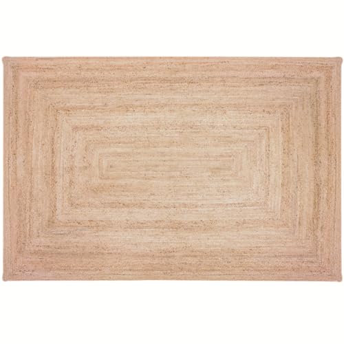 RAJRANG BRINGING RAJASTHAN TO YOU Großer Jute-Teppich, Naturfasern, wendbar, rechteckig, 1,2 x 1,8 m von RAJRANG BRINGING RAJASTHAN TO YOU