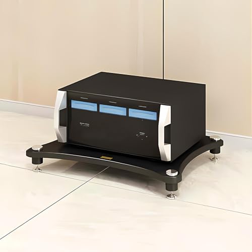 RAJYQODIS Robustes Audio-Komponentenregal, 1. Etage, Schwarz von RAJYQODIS