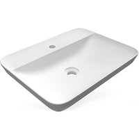 Rak Ceramics - Rechteckiges Einloch-Einbauwaschbecken 55 x 42 cm weiß von RAK CERAMICS
