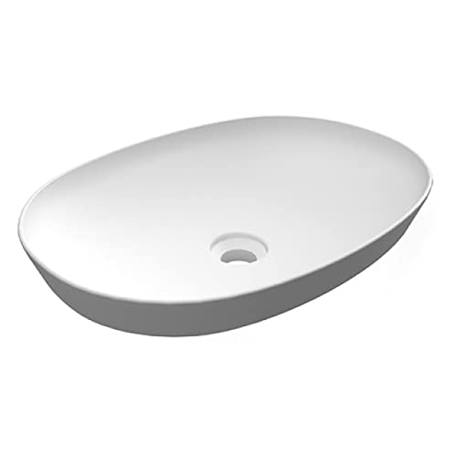 Einbauwaschbecken oval ohne Loch Variant 50 x 36 cm weiß von RAK Ceramics