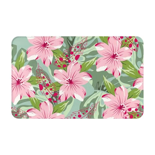 RAKFURF Teppich, maschinenwaschbar, mit rutschfester Unterseite, Federn, Blumen, grüne Blätter, bedruckt, Vintage, Heimdekoration, Bodendekoration, Teppichmatte für Wohnzimmer, Schlafzimmer RAKFURF Teppich, maschinenwaschbar, mit rutschfester Unterseite, Federn, Blumen, grüne Blätter, bedruckt, Vintage, Heimdekoration, Bodendekoration, Teppichmatte für Wohnzimmer, Schlafzimmer von RAKFURF