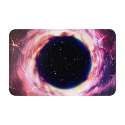 RAKFURF Teppich, maschinenwaschbar, mit rutschfester Unterseite, Himmelsschwarzes Loch, Heiligenschein bedruckt, Vintage, Heimdekoration, Bodendekoration, Teppichmatte für Wohnzimmer, Schlafzimmer RAKFURF Teppich, maschinenwaschbar, mit rutschfester Unterseite, Himmelsschwarzes Loch, Heiligenschein bedruckt, Vintage, Heimdekoration, Bodendekoration, Teppichmatte für Wohnzimmer, Schlafzimmer von RAKFURF