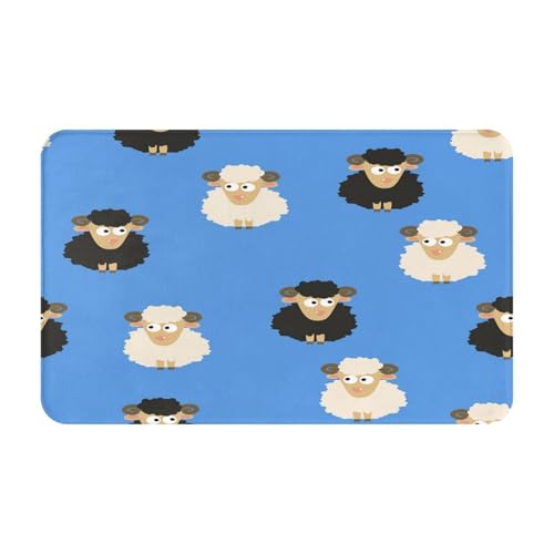 RAKFURF Teppich, maschinenwaschbar, mit rutschfester Unterseite, Schaf, Tier, niedlich, bedruckt, Vintage, Heimdekoration, Bodendekoration, Teppichmatte für Wohnzimmer, Schlafzimmer, Badezimmer, Küche RAKFURF Teppich, maschinenwaschbar, mit rutschfester Unterseite, Schaf, Tier, niedlich, bedruckt, Vintage, Heimdekoration, Bodendekoration, Teppichmatte für Wohnzimmer, Schlafzimmer, Badezimmer, Küche von RAKFURF