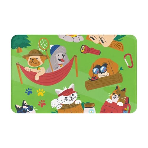 RAKFURF Teppich, maschinenwaschbar, mit rutschfester Unterseite, Tierkarneval, bedruckt, Vintage, Heimdekoration, Bodendekoration, Teppichmatte für Wohnzimmer, Schlafzimmer, Badezimmer, Küche, 80 x 49 RAKFURF Teppich, maschinenwaschbar, mit rutschfester Unterseite, Tierkarneval, bedruckt, Vintage, Heimdekoration, Bodendekoration, Teppichmatte für Wohnzimmer, Schlafzimmer, Badezimmer, Küche, 80 x 49 von RAKFURF