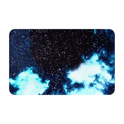 RAKFURF Teppich, maschinenwaschbar, mit rutschfester Unterseite, Wolke, Naturblau, bedruckt, Vintage, Heimdekoration, Bodendekoration, Teppichmatte für Wohnzimmer, Schlafzimmer, Badezimmer, Küche, 80 RAKFURF Teppich, maschinenwaschbar, mit rutschfester Unterseite, Wolke, Naturblau, bedruckt, Vintage, Heimdekoration, Bodendekoration, Teppichmatte für Wohnzimmer, Schlafzimmer, Badezimmer, Küche, 80 von RAKFURF