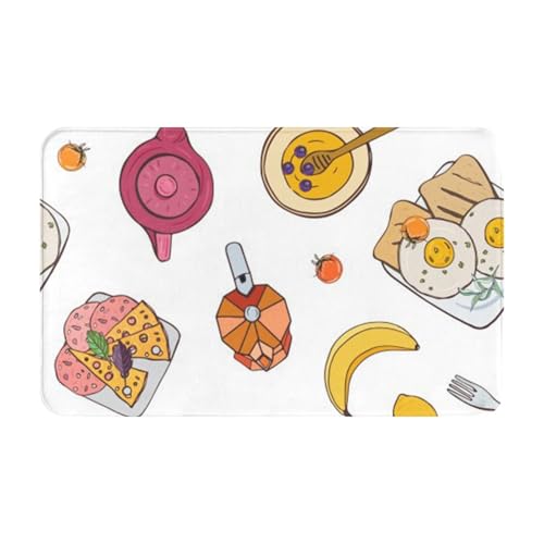 RAKFURF Teppich, maschinenwaschbar, mit rutschfester Unterseite, bunte Lebensmittel-Banananen, bedruckt, Vintage, Heimdekoration, Bodendekoration, Teppichmatte für Wohnzimmer, Schlafzimmer, Badezimmer RAKFURF Teppich, maschinenwaschbar, mit rutschfester Unterseite, bunte Lebensmittel-Banananen, bedruckt, Vintage, Heimdekoration, Bodendekoration, Teppichmatte für Wohnzimmer, Schlafzimmer, Badezimmer von RAKFURF