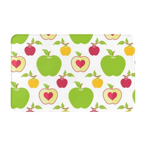 RAKFURF Teppich, maschinenwaschbar, mit rutschfester Unterseite, buntes Apfelmotiv, bedruckt, Vintage, Heimdekoration, Bodendekoration, Teppichmatte für Wohnzimmer, Schlafzimmer, Badezimmer, Küche, 80 RAKFURF Teppich, maschinenwaschbar, mit rutschfester Unterseite, buntes Apfelmotiv, bedruckt, Vintage, Heimdekoration, Bodendekoration, Teppichmatte für Wohnzimmer, Schlafzimmer, Badezimmer, Küche, 80 von RAKFURF