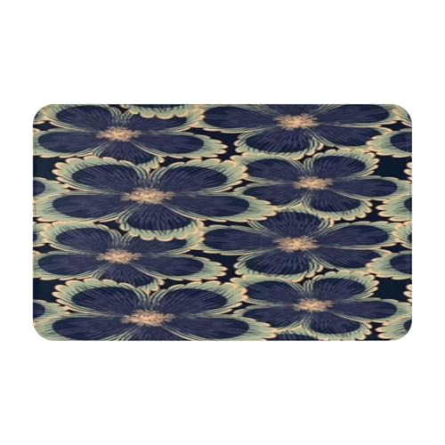 RAKFURF Teppich, maschinenwaschbar, mit rutschfester Unterseite, dichte dunkle Blumen, bedruckt, Vintage, Heimdekoration, Bodendekoration, Teppichmatte für Wohnzimmer, Schlafzimmer, Badezimmer, Küche RAKFURF Teppich, maschinenwaschbar, mit rutschfester Unterseite, dichte dunkle Blumen, bedruckt, Vintage, Heimdekoration, Bodendekoration, Teppichmatte für Wohnzimmer, Schlafzimmer, Badezimmer, Küche von RAKFURF