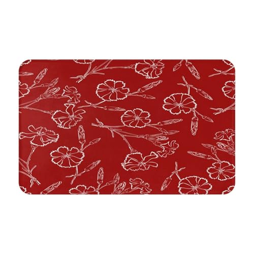 RAKFURF Teppich, maschinenwaschbar, mit rutschfester Unterseite, festliche Blumen, bedruckt, Vintage, Heimdekoration, Bodendekoration, Teppichmatte für Wohnzimmer, Schlafzimmer, Badezimmer, Küche, 80 RAKFURF Teppich, maschinenwaschbar, mit rutschfester Unterseite, festliche Blumen, bedruckt, Vintage, Heimdekoration, Bodendekoration, Teppichmatte für Wohnzimmer, Schlafzimmer, Badezimmer, Küche, 80 von RAKFURF