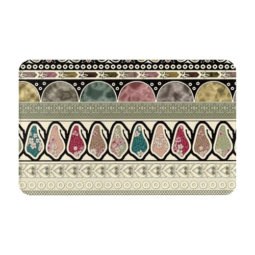 RAKFURF Teppich, maschinenwaschbar, mit rutschfester Unterseite, gestreifte Blume, Retro-Druck, Vintage, Heimdekoration, Bodendekoration, Teppichmatte für Wohnzimmer, Schlafzimmer, Badezimmer, Küche RAKFURF Teppich, maschinenwaschbar, mit rutschfester Unterseite, gestreifte Blume, Retro-Druck, Vintage, Heimdekoration, Bodendekoration, Teppichmatte für Wohnzimmer, Schlafzimmer, Badezimmer, Küche von RAKFURF