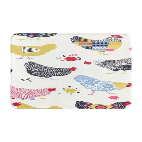 RAKFURF Teppich, maschinenwaschbar, mit rutschfester Unterseite, niedliche Blume, Mutter, Henne, bedruckt, Vintage, Heimdekoration, Bodendekoration, Teppichmatte für Wohnzimmer, Schlafzimmer RAKFURF Teppich, maschinenwaschbar, mit rutschfester Unterseite, niedliche Blume, Mutter, Henne, bedruckt, Vintage, Heimdekoration, Bodendekoration, Teppichmatte für Wohnzimmer, Schlafzimmer von RAKFURF