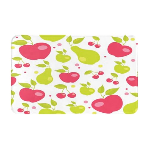 RAKFURF Teppich, maschinenwaschbar, mit rutschfester Unterseite, weißer Obst-Apfel, bedruckt, Vintage-Heimdekoration, Bodendekoration, Teppichmatte für Wohnzimmer, Schlafzimmer, Badezimmer, Küche, 80 RAKFURF Teppich, maschinenwaschbar, mit rutschfester Unterseite, weißer Obst-Apfel, bedruckt, Vintage-Heimdekoration, Bodendekoration, Teppichmatte für Wohnzimmer, Schlafzimmer, Badezimmer, Küche, 80 von RAKFURF