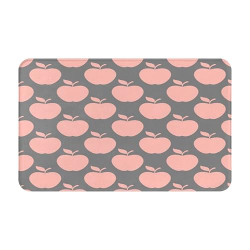 RAKFURF Teppich, maschinenwaschbar mit rutschfester Unterseite, grauer Boden, Apfeldruck, Vintage-Heimdekoration, Bodendekoration, Teppichmatte für Wohnzimmer, Schlafzimmer, Badezimmer, Küche, 80 x 49 RAKFURF Teppich, maschinenwaschbar mit rutschfester Unterseite, grauer Boden, Apfeldruck, Vintage-Heimdekoration, Bodendekoration, Teppichmatte für Wohnzimmer, Schlafzimmer, Badezimmer, Küche, 80 x 49 von RAKFURF