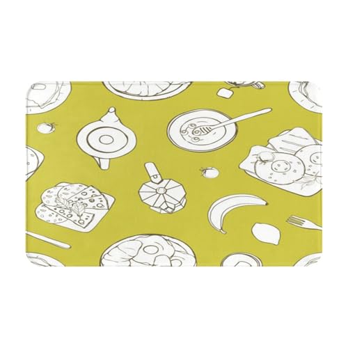 RAKFURF Teppich, maschinenwaschbar mit rutschfester Unterseite, grüner Hintergrund, Lebensmitteldruck, Vintage-Heimdekoration, Bodendekoration, Teppichmatte für Wohnzimmer, Schlafzimmer, Badezimmer RAKFURF Teppich, maschinenwaschbar mit rutschfester Unterseite, grüner Hintergrund, Lebensmitteldruck, Vintage-Heimdekoration, Bodendekoration, Teppichmatte für Wohnzimmer, Schlafzimmer, Badezimmer von RAKFURF