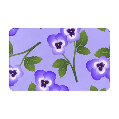 RAKFURF Teppich, maschinenwaschbar mit rutschfester Unterseite, lila Blumen sind schön bedruckt, Vintage-Heimdekoration, Bodendekoration, Teppichmatte für Wohnzimmer, Schlafzimmer, Badezimmer, Küche RAKFURF Teppich, maschinenwaschbar mit rutschfester Unterseite, lila Blumen sind schön bedruckt, Vintage-Heimdekoration, Bodendekoration, Teppichmatte für Wohnzimmer, Schlafzimmer, Badezimmer, Küche von RAKFURF