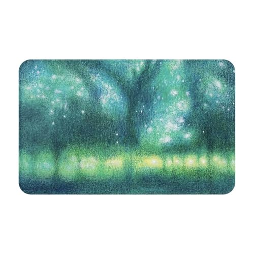 RAKFURF Teppich, maschinenwaschbar mit rutschfester Unterseite, natürlicher Wald, Fantasie, bedruckt, Vintage, Heimdekoration, Bodendekoration, Teppichmatte für Wohnzimmer, Schlafzimmer, Badezimmer RAKFURF Teppich, maschinenwaschbar mit rutschfester Unterseite, natürlicher Wald, Fantasie, bedruckt, Vintage, Heimdekoration, Bodendekoration, Teppichmatte für Wohnzimmer, Schlafzimmer, Badezimmer von RAKFURF