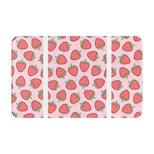 RAKFURF Teppich, maschinenwaschbar mit rutschfester Unterseite, rote Erdbeere, Obst, bedruckt, Vintage, Heimdekoration, Bodendekoration, Teppichmatte für Wohnzimmer, Schlafzimmer, Badezimmer, Küche RAKFURF Teppich, maschinenwaschbar mit rutschfester Unterseite, rote Erdbeere, Obst, bedruckt, Vintage, Heimdekoration, Bodendekoration, Teppichmatte für Wohnzimmer, Schlafzimmer, Badezimmer, Küche von RAKFURF