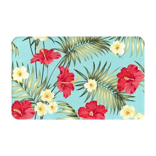 RAKFURF Teppich, maschinenwaschbar mit rutschfester Unterseite, schöne Blumen, rot-gelbe Blätter, bedruckt, Vintage-Heimdekoration, Bodendekoration, Teppichmatte für Wohnzimmer, Schlafzimmer RAKFURF Teppich, maschinenwaschbar mit rutschfester Unterseite, schöne Blumen, rot-gelbe Blätter, bedruckt, Vintage-Heimdekoration, Bodendekoration, Teppichmatte für Wohnzimmer, Schlafzimmer von RAKFURF