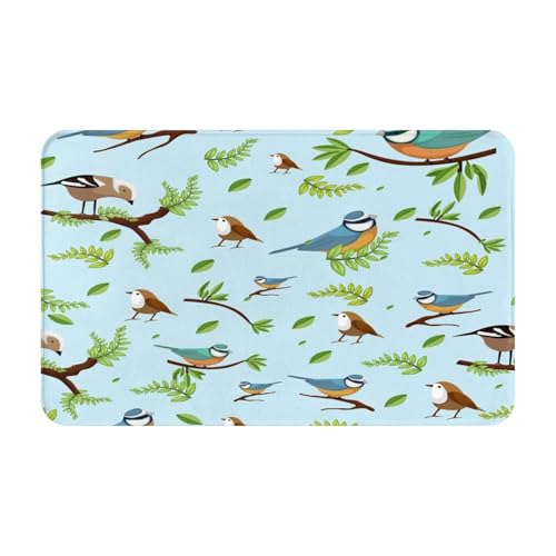 RAKFURF Teppich, maschinenwaschbar mit rutschfester Unterseite, schöne Vogelzweige bedruckt, Vintage-Heimdekoration, Bodendekoration, Teppichmatte für Wohnzimmer, Schlafzimmer, Badezimmer, Küche, 80 x RAKFURF Teppich, maschinenwaschbar mit rutschfester Unterseite, schöne Vogelzweige bedruckt, Vintage-Heimdekoration, Bodendekoration, Teppichmatte für Wohnzimmer, Schlafzimmer, Badezimmer, Küche, 80 x von RAKFURF