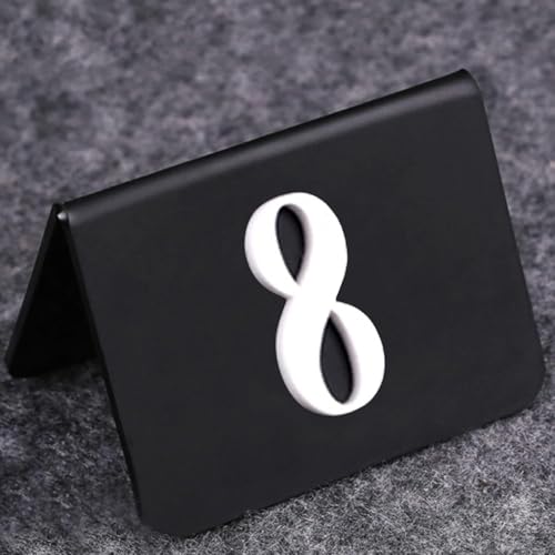 1–100 stapelbare Tischnummernkarten, 85 x 65 mm Tischplatte aus Acryl, Nummernschilder schwarz/transparent mattiert, robust und langlebig, for Restaurants, Bars, Hochzeiten(Clear,1-25) von RAKKYOFD