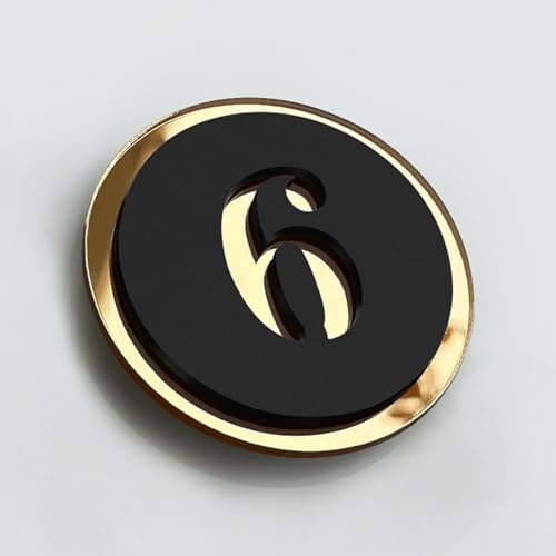 Runder Nummernschildaufkleber aus Acryl for Schließfächer, Tischnummernkarte for Restaurants, for Wohnhäuser, Wohnungen, Büroräume, Briefkästen, Nummernschild aus Acryl(5cm Round,61-80) von RAKKYOFD