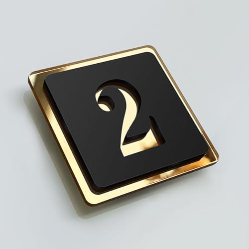 Runder Nummernschildaufkleber aus Acryl for Schließfächer, Tischnummernkarte for Restaurants, for Wohnhäuser, Wohnungen, Büroräume, Briefkästen, Nummernschild aus Acryl(5cm Square,61-80) von RAKKYOFD