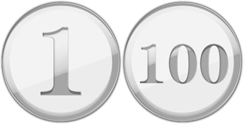 Tischnummernkarte for Restaurants, Tischnummern, runder Spindnummernaufkleber aus Acryl, for Wohnhaus, Wohnung, Büroraum, Briefkasten, Acrylnummernschild(15cm Silver,1-20) von RAKKYOFD