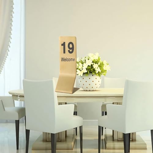 Tischnummernschild 1-10/20, Tischnummernkarten doppelseitig, Dicke 1,8 mm, Edelstahl-Tischkarten for Restaurants, Bars, Partys, Hochzeiten(1-10) von RAKKYOFD