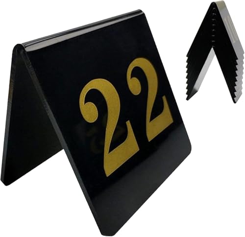 Tischnummernschild von 1 bis 100, Tischkartenzyklus verwendet, Tischnummern for Hochzeitsempfänge, einfaches Sitzen, doppelseitiges Design, Tischnummer im Zeltstil(1-25) von RAKKYOFD