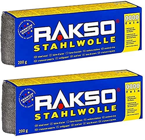 Oscar Weil 00302108 RAKSO Stahlwolle 2er Set, 200g fein 8 Stück von RAKSO