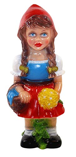 RAKSO Deko Figur Rotkäppchen Gartenfigur Mädchen Märchenfigur H 31 cm stehend von RAKSO